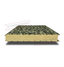 Сэндвич панели стеновые с пенополиуретаном, ширина 1200 мм, толщина 40 мм, 0.5/0.5, милитари