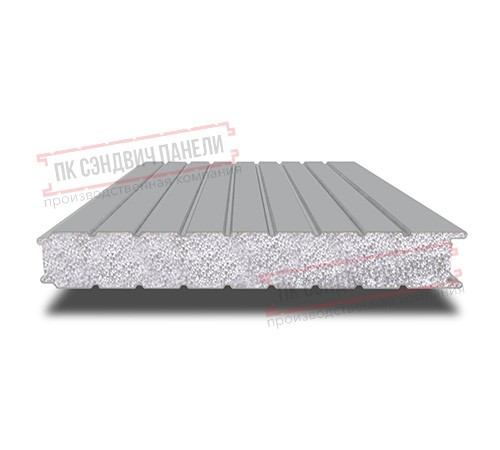 Сэндвич панели стеновые с пенополистиролом, ширина 1200 мм, толщина 10 мм, 0.5/0.5, RAL7004