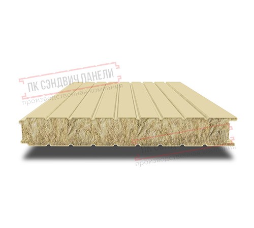 Сэндвич панели стеновые с минеральной ватой, ширина 1000 мм, толщина 200 мм, 0.5/0.5, RAL1014