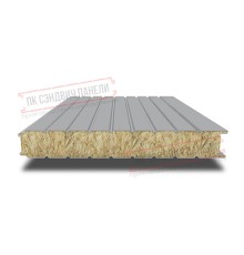 Сэндвич панели стеновые с минеральной ватой, ширина 1000 мм, толщина 50 мм, 0.5/0.5, RAL7004