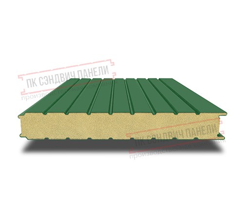 Сэндвич панели стеновые с пенополиизоциануратом, ширина 1000 мм, толщина 40 мм, 0.5/0.5, RAL6002