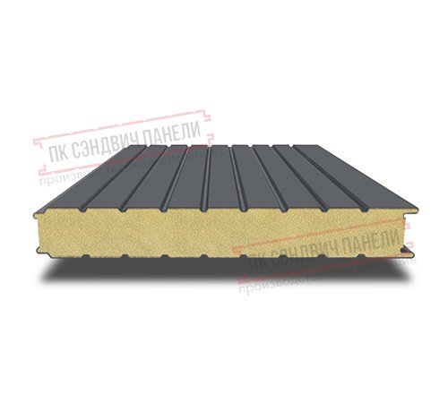 Сэндвич панели стеновые с пенополиуретаном, ширина 1000 мм, толщина 40 мм, 0.5/0.5, RAL7024