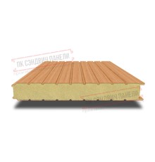 Сэндвич панели стеновые с пенополиизоциануратом, ширина 1000 мм, толщина 180 мм, 0.5/0.5, дуб