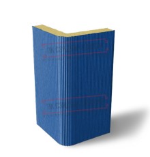 Угловая сэндвич-панель вертикальная из пенополиизоцианурата, 0.5/0.5, ширина 1000 мм, толщина 30 мм, RAL5005