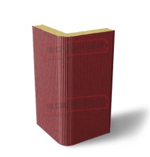 Угловая сэндвич-панель вертикальная из пенополиуретана, 0.5/0.5, ширина 1200 мм, толщина 50 мм, RAL3011