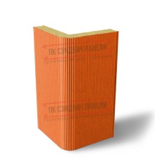 Угловая сэндвич-панель вертикальная из пенополиизоцианурата, 0.5/0.5, ширина 1200 мм, толщина 20 мм, RAL2004