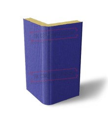 Угловая сэндвич-панель вертикальная из пенополиуретана, 0.5/0.5, ширина 1200 мм, толщина 10 мм, RAL5002