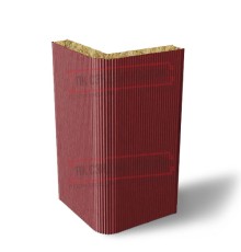 Угловая сэндвич-панель вертикальная из минеральной ваты, 0.5/0.5, ширина 1200 мм, толщина 30 мм, RAL3011