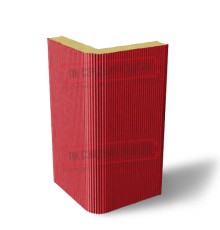 Угловая сэндвич-панель вертикальная из пенополиизоцианурата, 0.5/0.5, ширина 1200 мм, толщина 30 мм, RAL3020