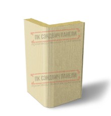 Угловая сэндвич-панель вертикальная из пенополиуретана, 0.5/0.5, ширина 1200 мм, толщина 10 мм, RAL1014