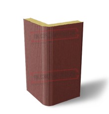 Угловая сэндвич-панель вертикальная из пенополиизоцианурата, 0.5/0.5, ширина 1200 мм, толщина 10 мм, RAL3009