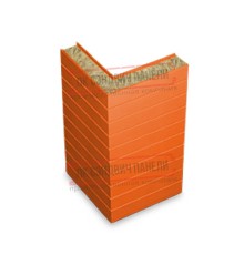 Горизонтальная угловая сэндвич-панель из минеральной ваты, ширина 1200мм, толщина 180мм, 0.5/0.5, RAL2004