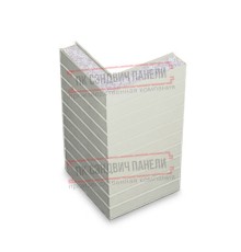 Горизонтальная угловая сэндвич-панель из пенополистирола, ширина 1200мм, толщина 10мм, 0.5/0.5, RAL9002