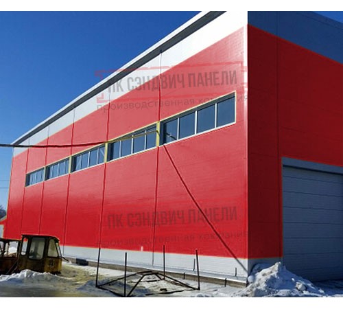 Горизонтальная угловая сэндвич-панель из пенополистирола, ширина 1000мм, толщина 150мм, 0.5/0.5, RAL3020