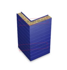 Горизонтальная угловая сэндвич-панель из минеральной ваты, ширина 1200мм, толщина 180мм, 0.5/0.5, RAL5002