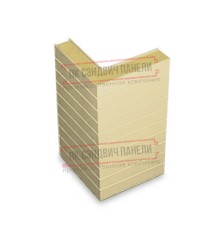 Горизонтальная угловая сэндвич-панель из пенополиуретана, ширина 1200мм, толщина 10мм, 0.5/0.5, RAL1014