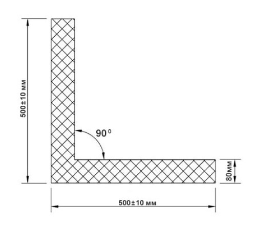 Горизонтальная угловая сэндвич-панель из пенополиуретана, ширина 1000мм, толщина 80мм, 0.5/0.5, RAL7047