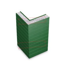 Горизонтальная угловая сэндвич-панель из пенополистирола, ширина 1200мм, толщина 50мм, 0.5/0.5, RAL6002