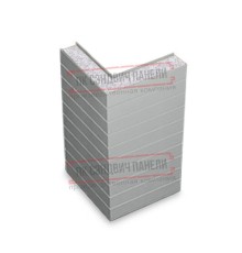 Горизонтальная угловая сэндвич-панель из пенополистирола, ширина 1200мм, толщина 50мм, 0.5/0.5, RAL9006