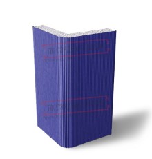 Угловая сэндвич-панель вертикальная из пенополистирола, 0.5/0.5, ширина 1200 мм, толщина 175 мм, RAL5002