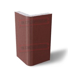 Угловая сэндвич-панель вертикальная из пенополистирола, 0.5/0.5, ширина 1200 мм, толщина 60 мм, RAL3009