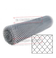 Сетка рабица оцинкованная 1,5x10 м, ячейка 50x50x1,6.