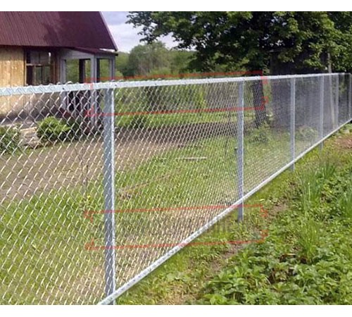 Сетка рабица оцинкованная 1,5x10 м, ячейка 50x50x1,6.