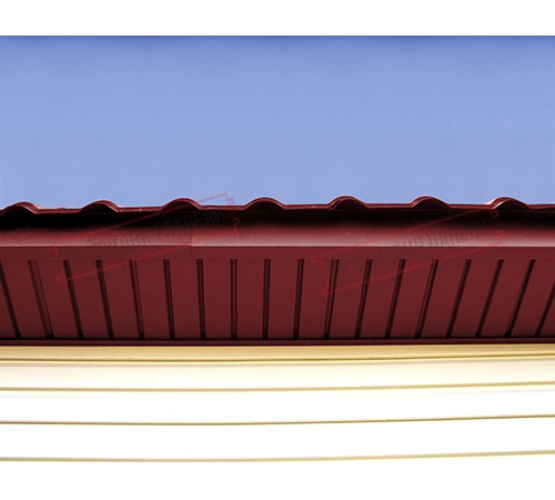 Софит металлический без перфорации 0,5 Satin с пленкой RAL 3011 коричнево-красный