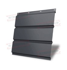 Софит металлический без перфорации 0,45 PE с пленкой RAL 7024 мокрый асфальт