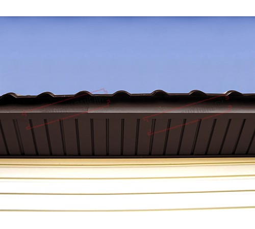 Софит металлический без перфорации 0,5 Satin с пленкой RAL 8017 шоколад