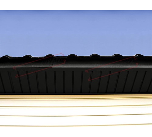 Софит металлический без перфорации 0,5 Satin с пленкой RAL 9005 черный