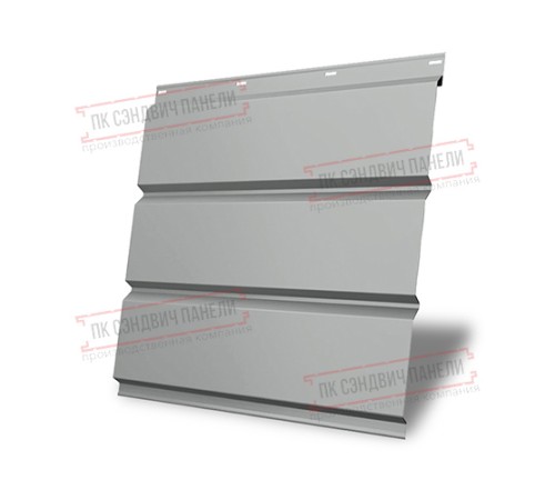 Софит металлический без перфорации 0,45 PE с пленкой RAL 9006 бело-алюминиевый