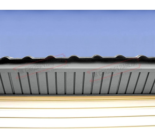 Софит металлический без перфорации 0,45 PE с пленкой RAL 9006 бело-алюминиевый
