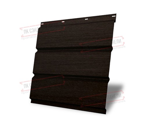 Софит металлический без перфорации 0,45 Print Elite с пленкой Coffee Wood