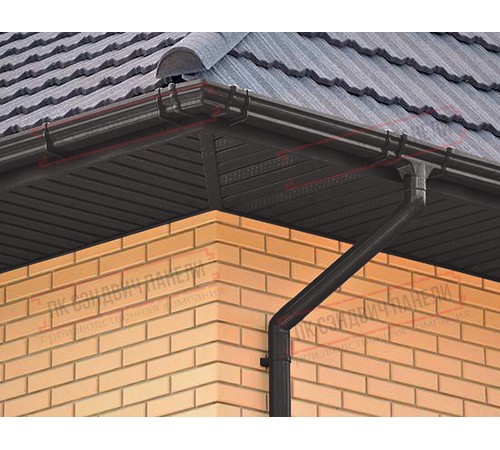 Софит металлический центральная перфорация 0,45 Drap с пленкой RR 32 темно-коричневый