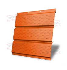Софит металлический полная перфорация 0,45 PE с пленкой RAL 2004 оранжевый