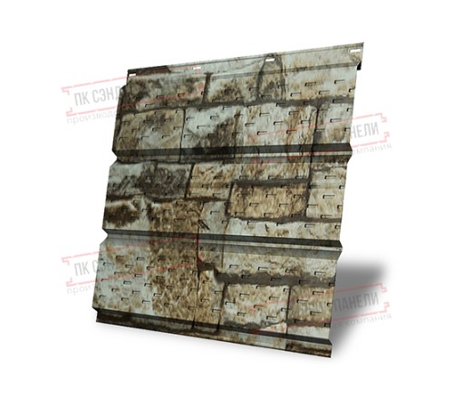 Софит металлический полная перфорация 0,45 Print Elite с пленкой Fine Stone