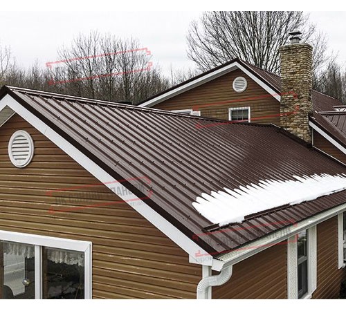 Профнастил ST-15-1175-0.5 Полиуретан RAL 8017