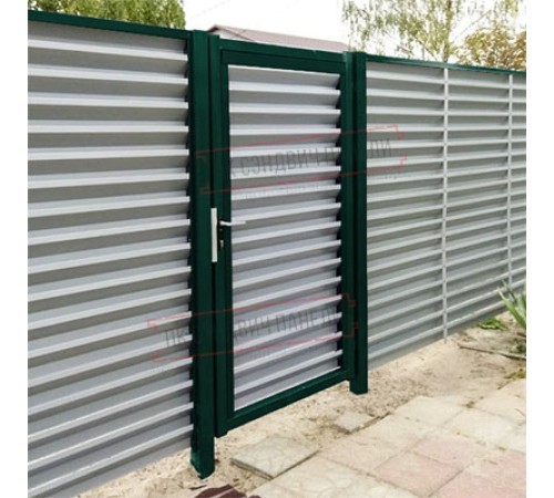 Калитка Жалюзи 1,68х1 RAL 6005 без заполнения