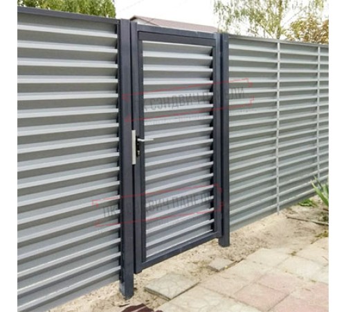 Калитка Жалюзи 1,68х1 RAL 7024 без заполнения