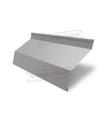 Ламель жалюзи Milan new 0,45 PE с пленкой RAL 9006 бело-алюминиевый