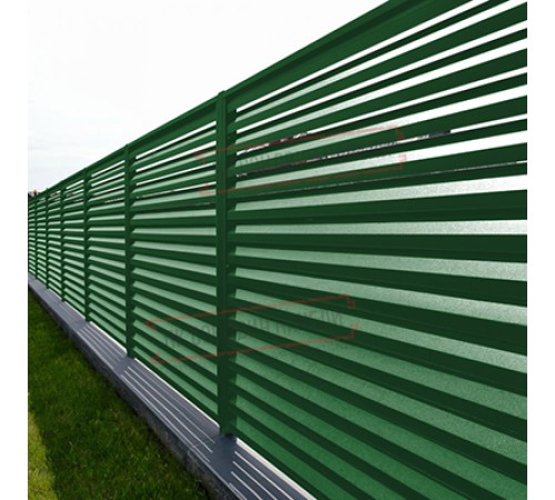 Ламель жалюзи Milan 0,45 PE с пленкой RAL 6002 лиственно-зеленый