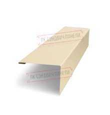 Нащельник (для калиток и ворот) 25х35 жалюзи Milan, Tokyo, Palermo 0,5 Satin с пленкой RAL 1015 светлая слоновая кость (L1,68)