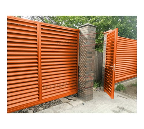 Нащельник (для калиток и ворот) 25х35 жалюзи Milan, Tokyo, Palermo 0,45 PE с пленкой RAL 2004 оранжевый (L1,68)