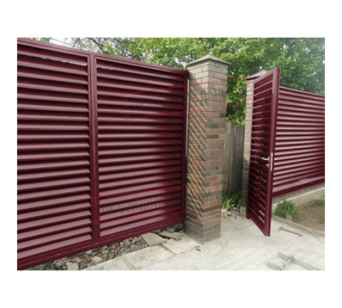 Нащельник (для калиток и ворот) 25х35 жалюзи Milan, Tokyo, Palermo 0,45 PE-double с пленкой RAL 3005 красное вино (L1,68)