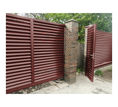 Нащельник (для калиток и ворот) 25х35 жалюзи Milan, Tokyo, Palermo 0,5 Velur RAL 3009 оксидно-красный (L1,68)