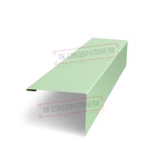 Нащельник (для калиток и ворот) 25х35 жалюзи Milan, Tokyo, Palermo 0,45 PE с пленкой RAL 6019 бело-зеленый (L1,68)