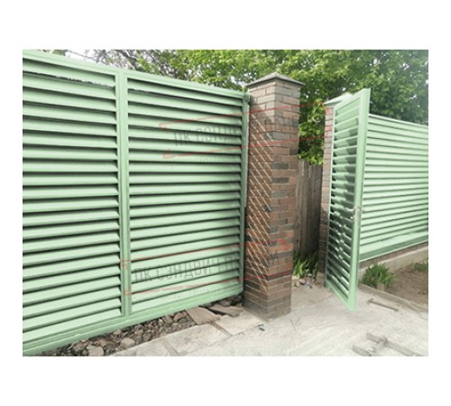 Нащельник (для калиток и ворот) 25х35 жалюзи Milan, Tokyo, Palermo 0,45 PE с пленкой RAL 6019 бело-зеленый (L1,68)