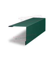 Планка завершающая 50х50 жалюзи Milan 0,45 PE с пленкой RAL 6005 зеленый мох