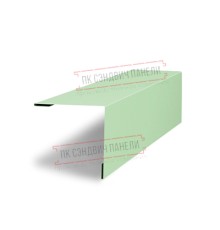 Планка завершающая 50х50 жалюзи Milan 0,45 PE с пленкой RAL 6019 бело-зеленый
